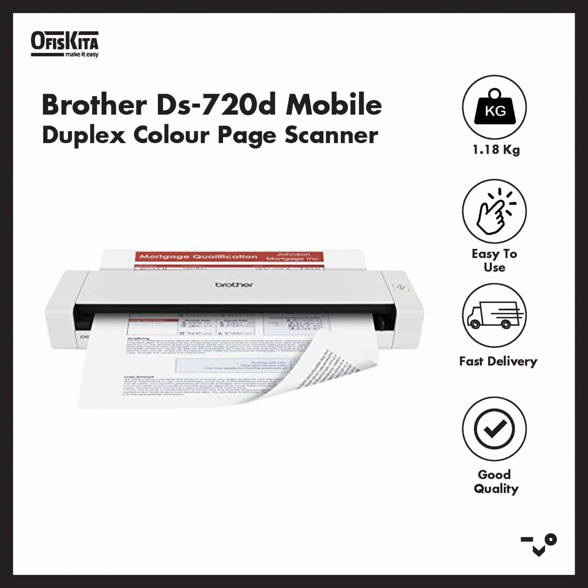 BROTHER DS720D MOBILE DUPLEX COLOUR PAGE SCANNER