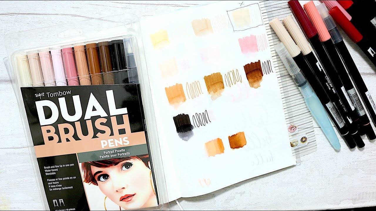 Tombow ABT Dual Tips Drawing & Calligraphy Brush Pen (10 Colour Set