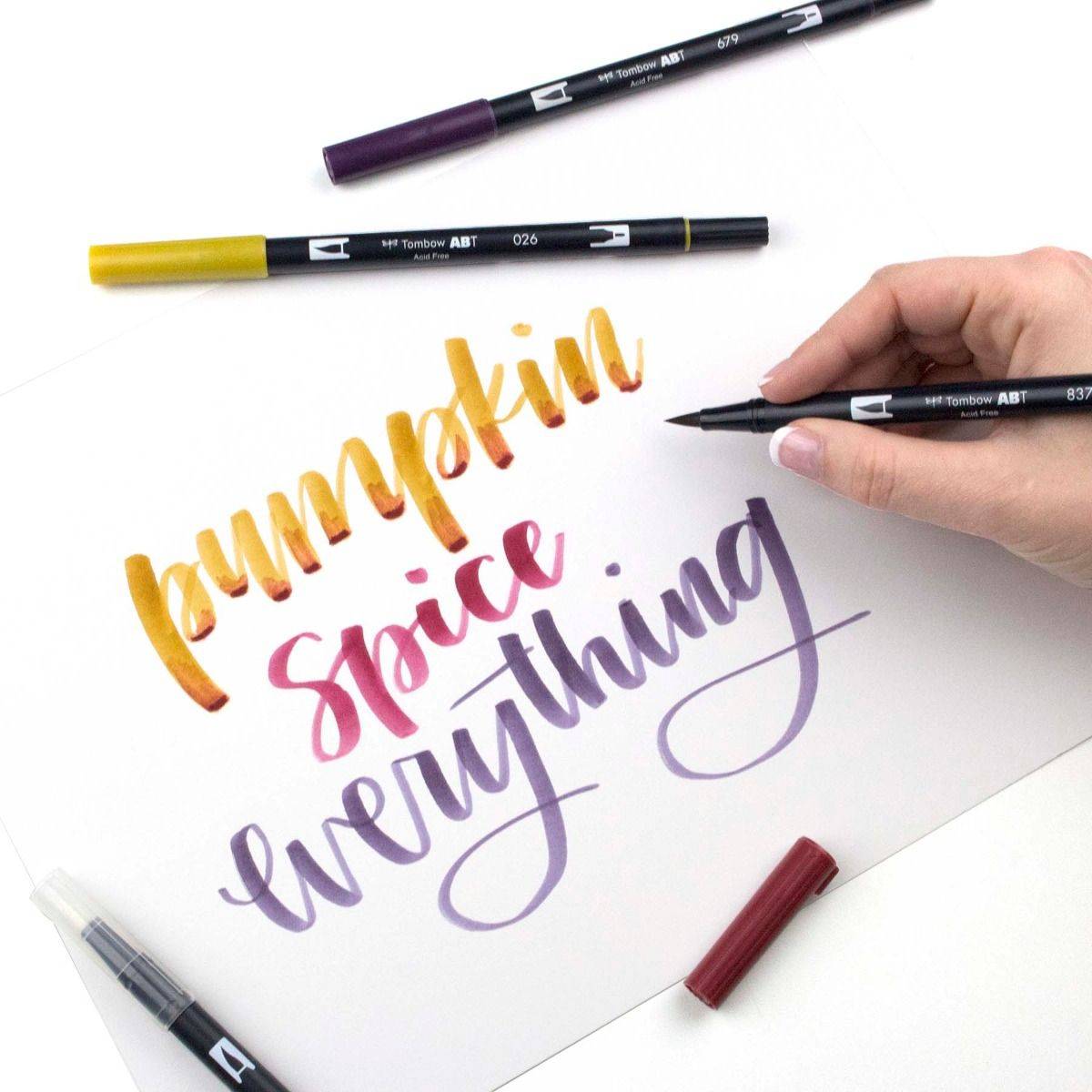 Tombow ABT Dual Tips Drawing & Calligraphy Brush Pen (10 Colour Set