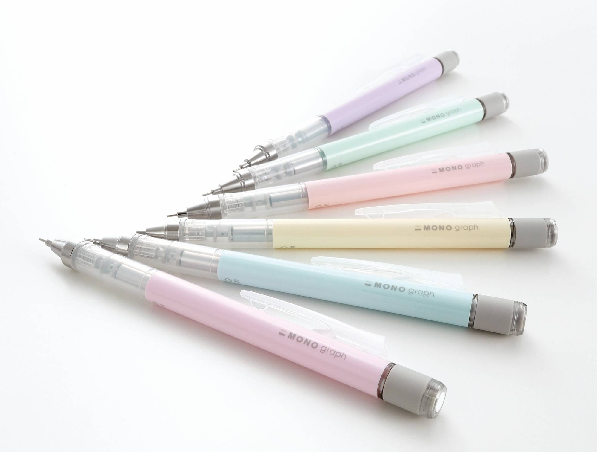 Tombow Mono Graph Pastel Mechanical Pencil Featuring “Mono Eraser” And