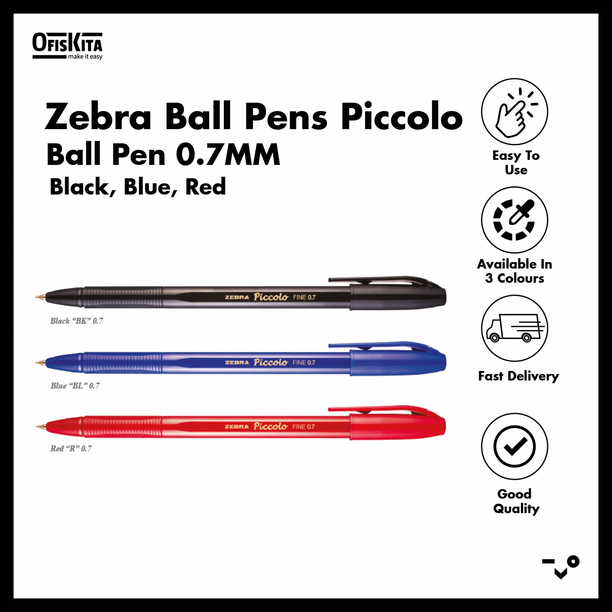 Zebra Ball Pens Picccolo Ball Pen 0.7MM