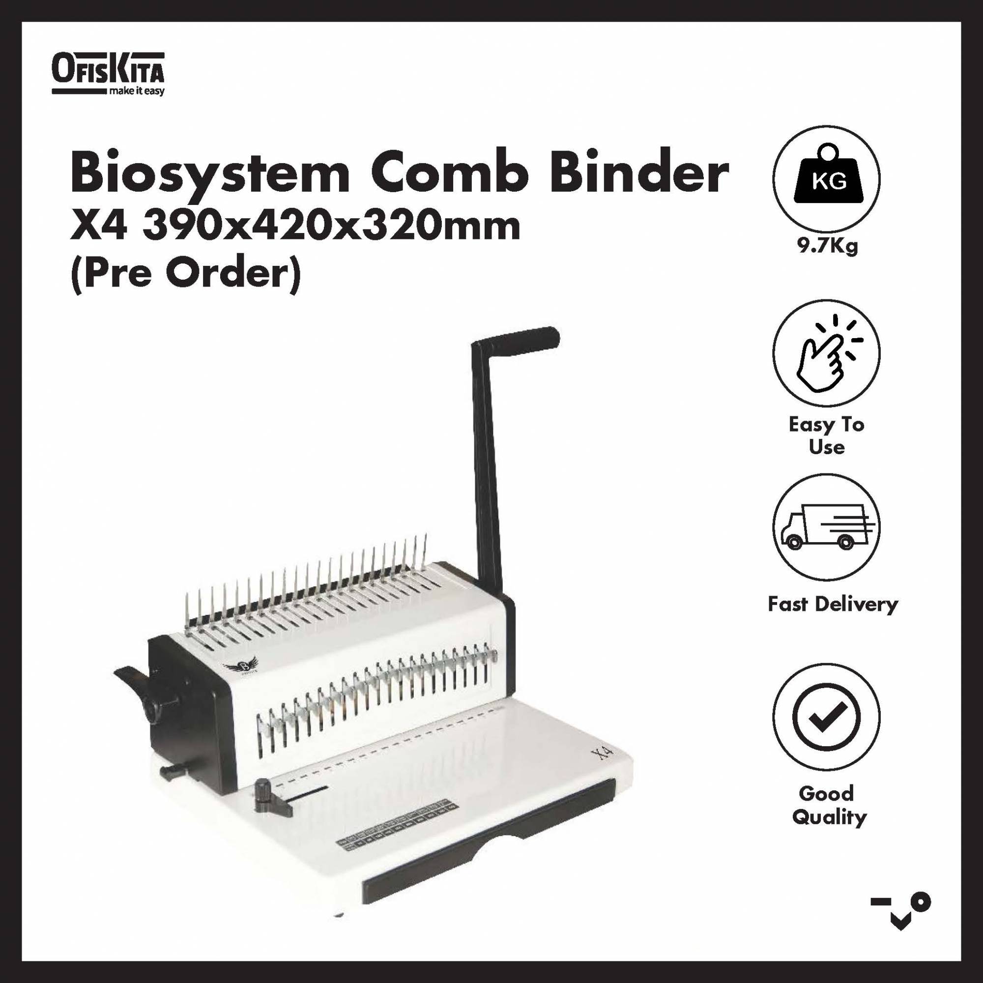 BIOSYSTEM COMB BINDER X4 390X420X320MM (PRE ORDER)