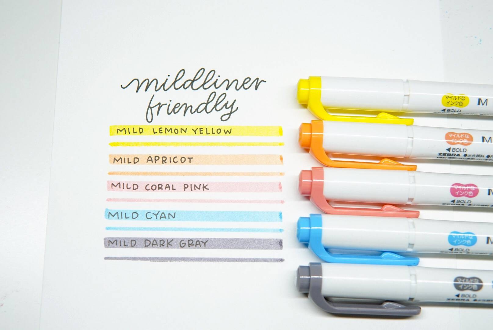 Zebra Highlighters Mildliner Highlighter (5 Colours/set)