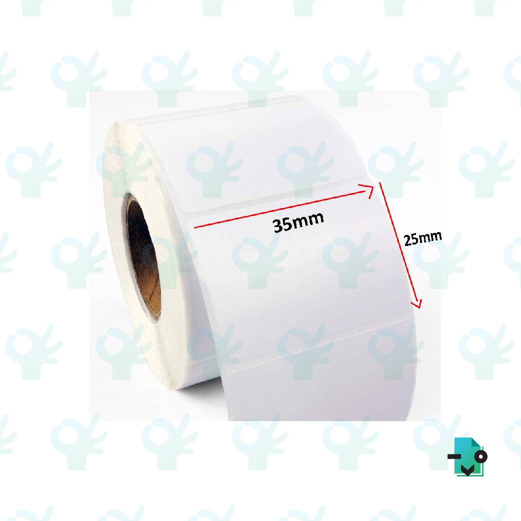 Ofiskita Art Paper Label Sticker Barcode Label 35mm X 25mm X 1