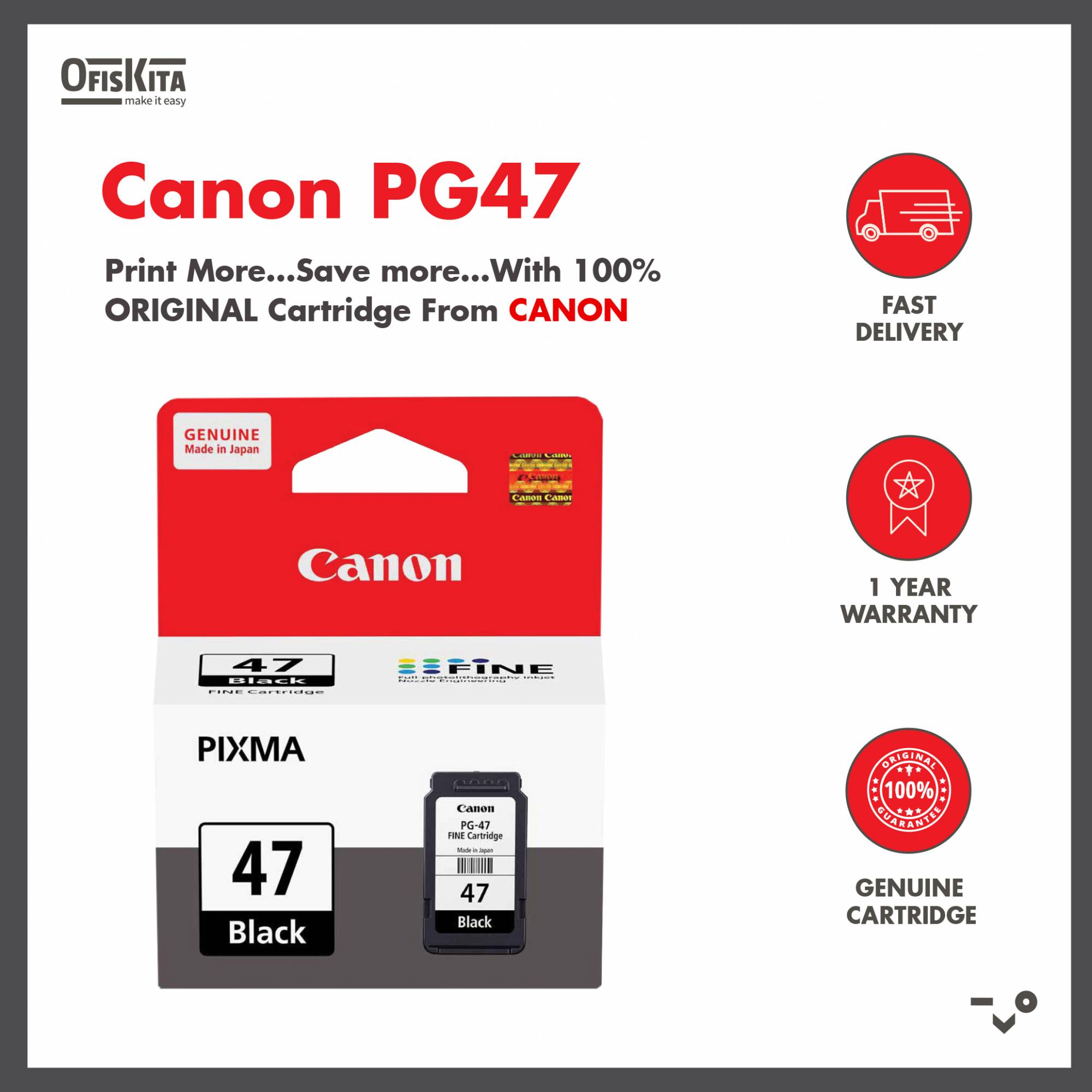 Canon PG47 Black/CL57 Colour/CL57S Colour Original Ink Cartridge