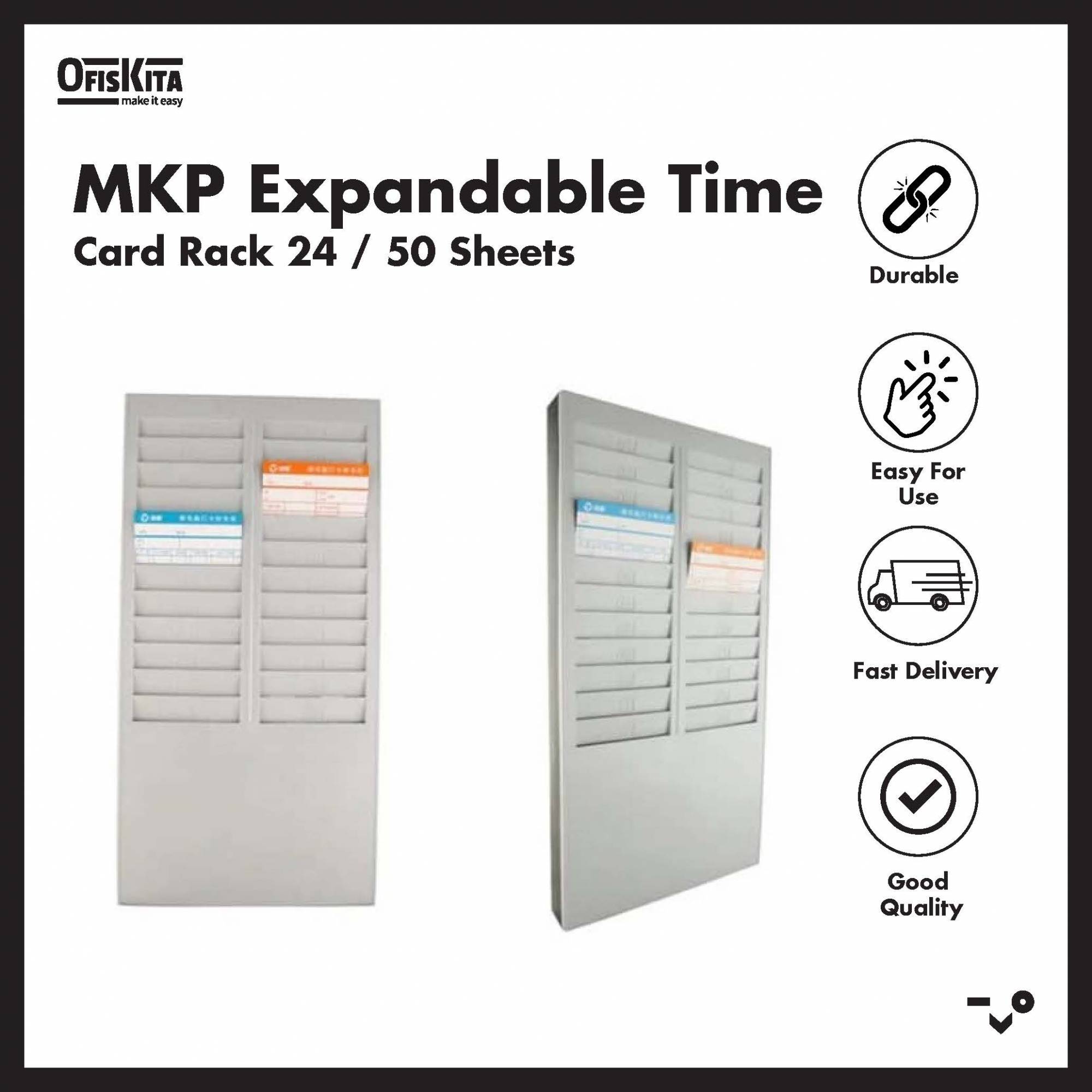 Ofiskita MKP Expandable Time Card Rack 24 / 50 sheets