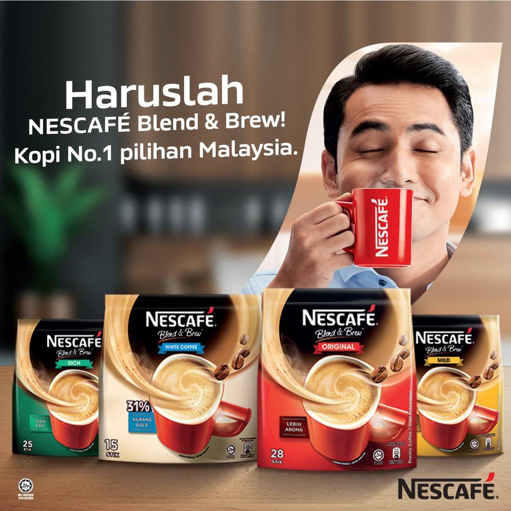 Ofiskita Nescafe Blend & Brew White Coffee 3 In 1 Premix Coffee 15