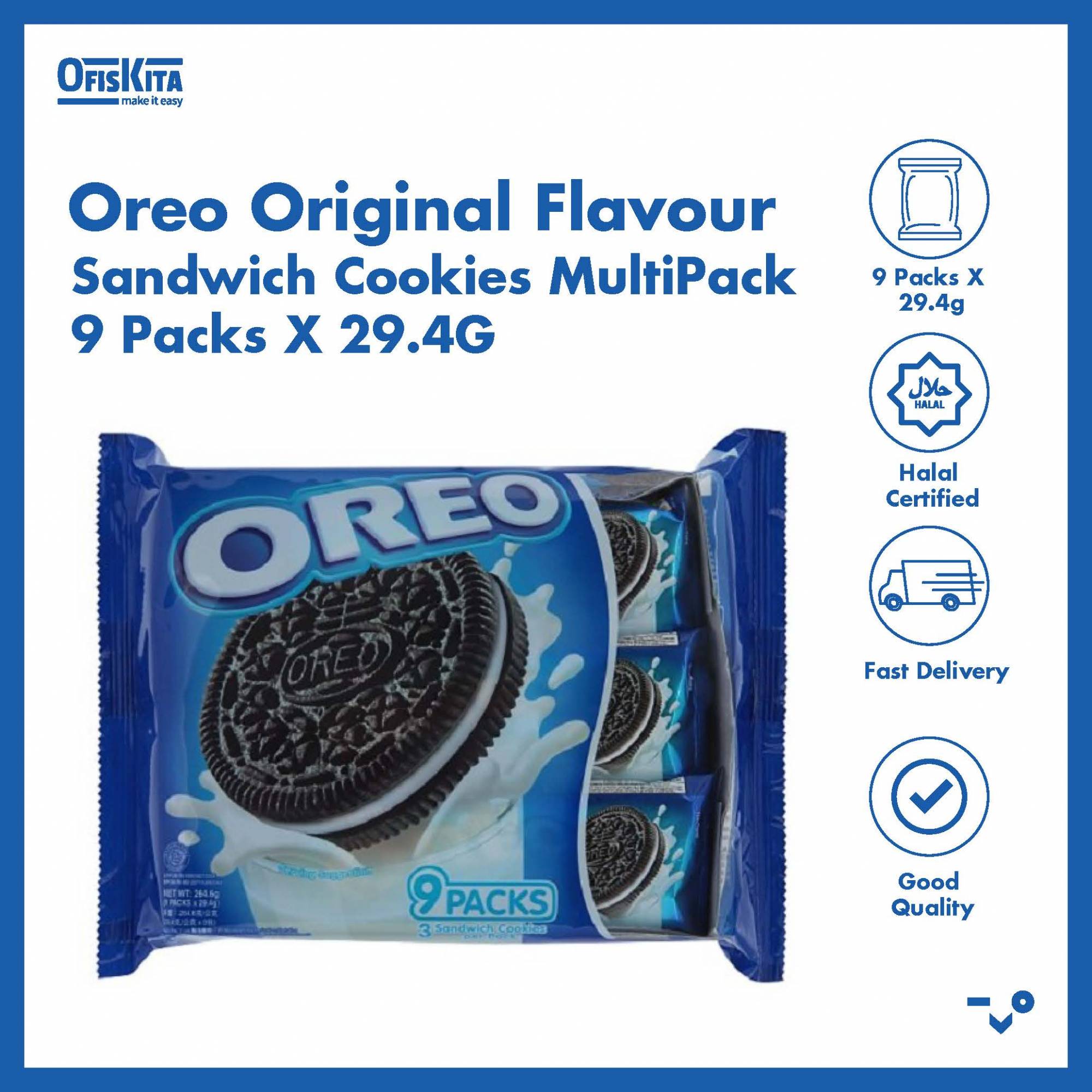 Ofiskita Oreo Original/Choco Creme Chocolate Flavour Sandwich Cookies