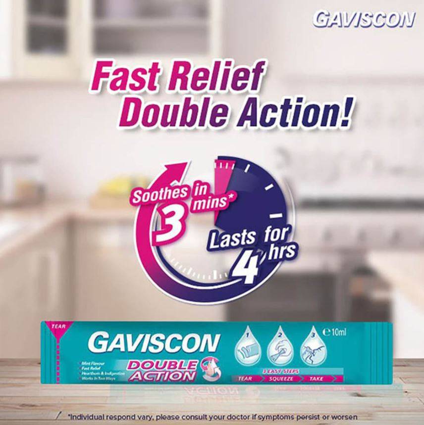 Ofiskita Gaviscon Double Action Liquid Sachet 10ML / 5X10ML