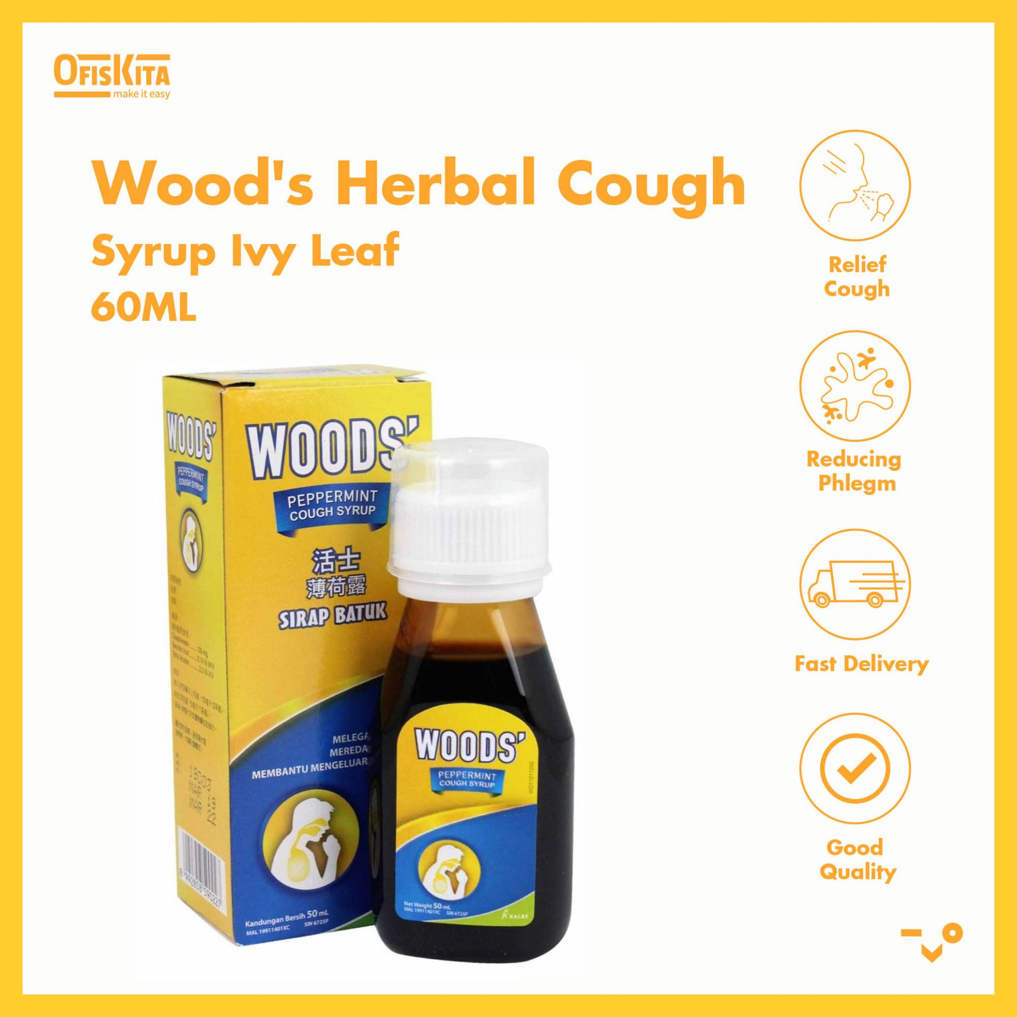 Ofiskita Wood's Peppermint Cough Syrup Adult 50ML