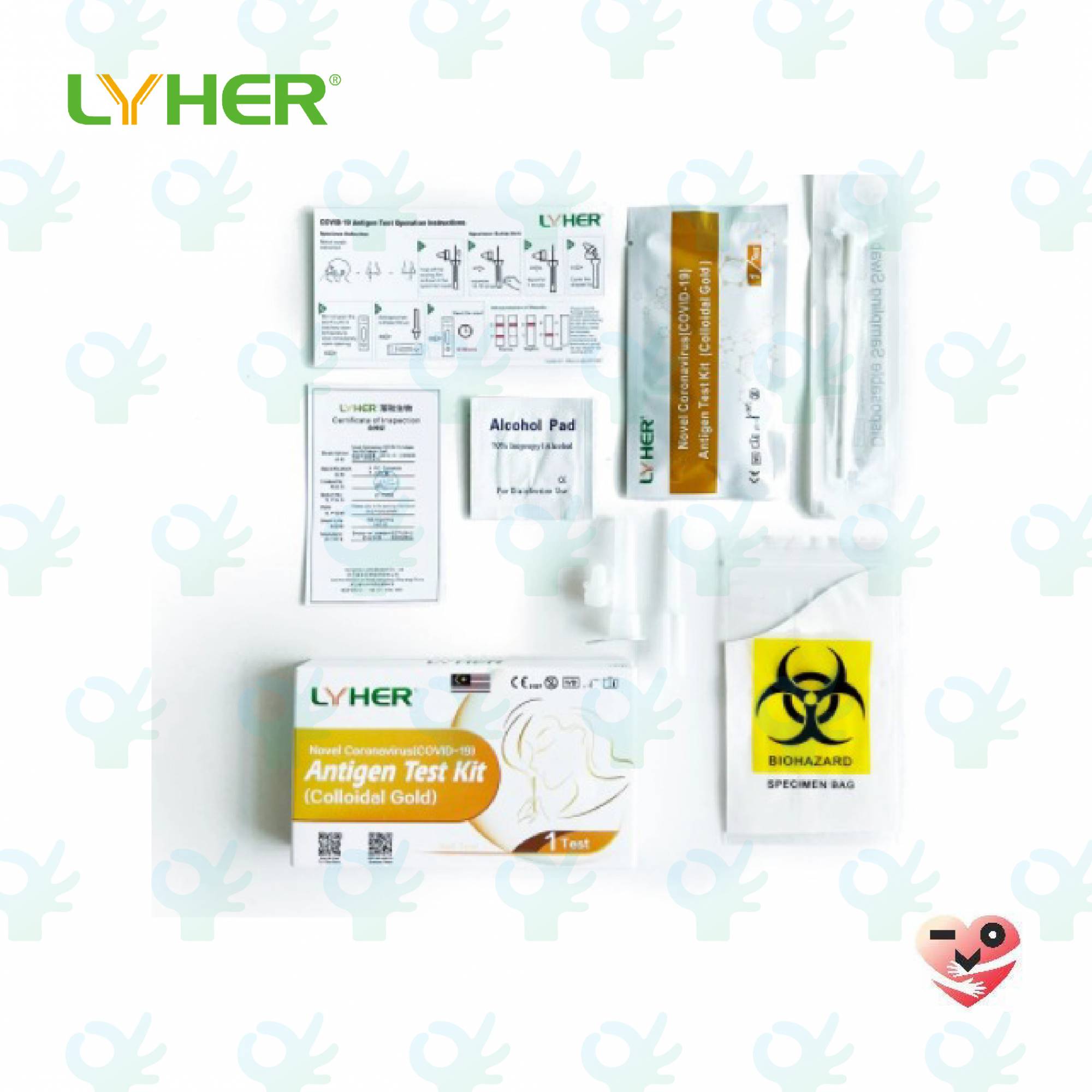 Ofiskita Lyher Novel Coronavirus (COVID19) Antigen Test Kit Colloidal Gold (Saliva & Nasal