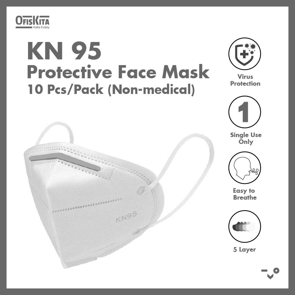 Ofiskita KN 95 Protective Face Mask 10 Pcs/Pack (NONMEDICAL)