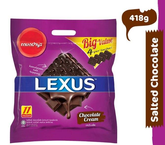 Munchy's Lexus Salted Chocolate Biscuit Sandwich 11 Sachets (Chocolate