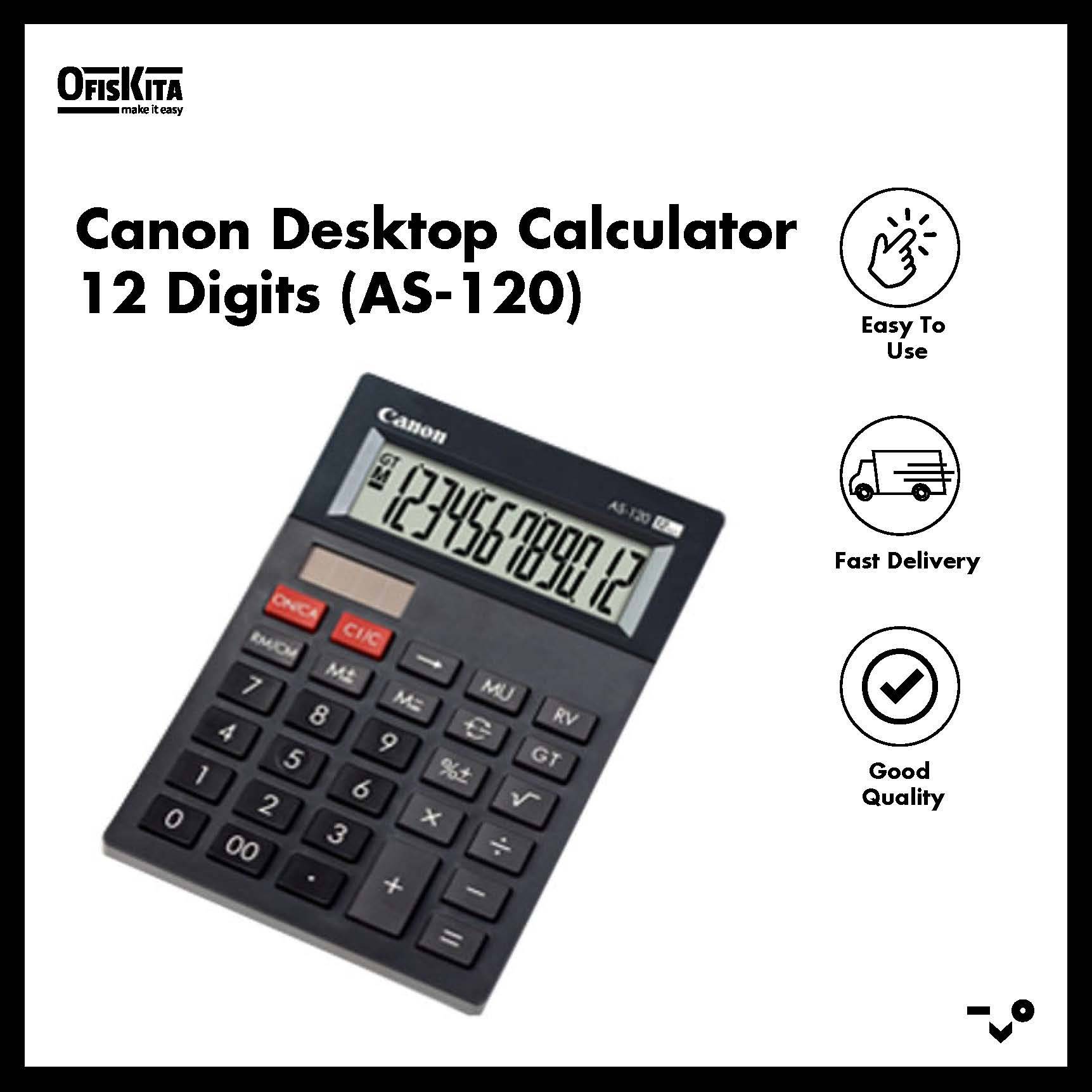 Ofiskita Canon Desktop Calculator 12 Digits (AS120)