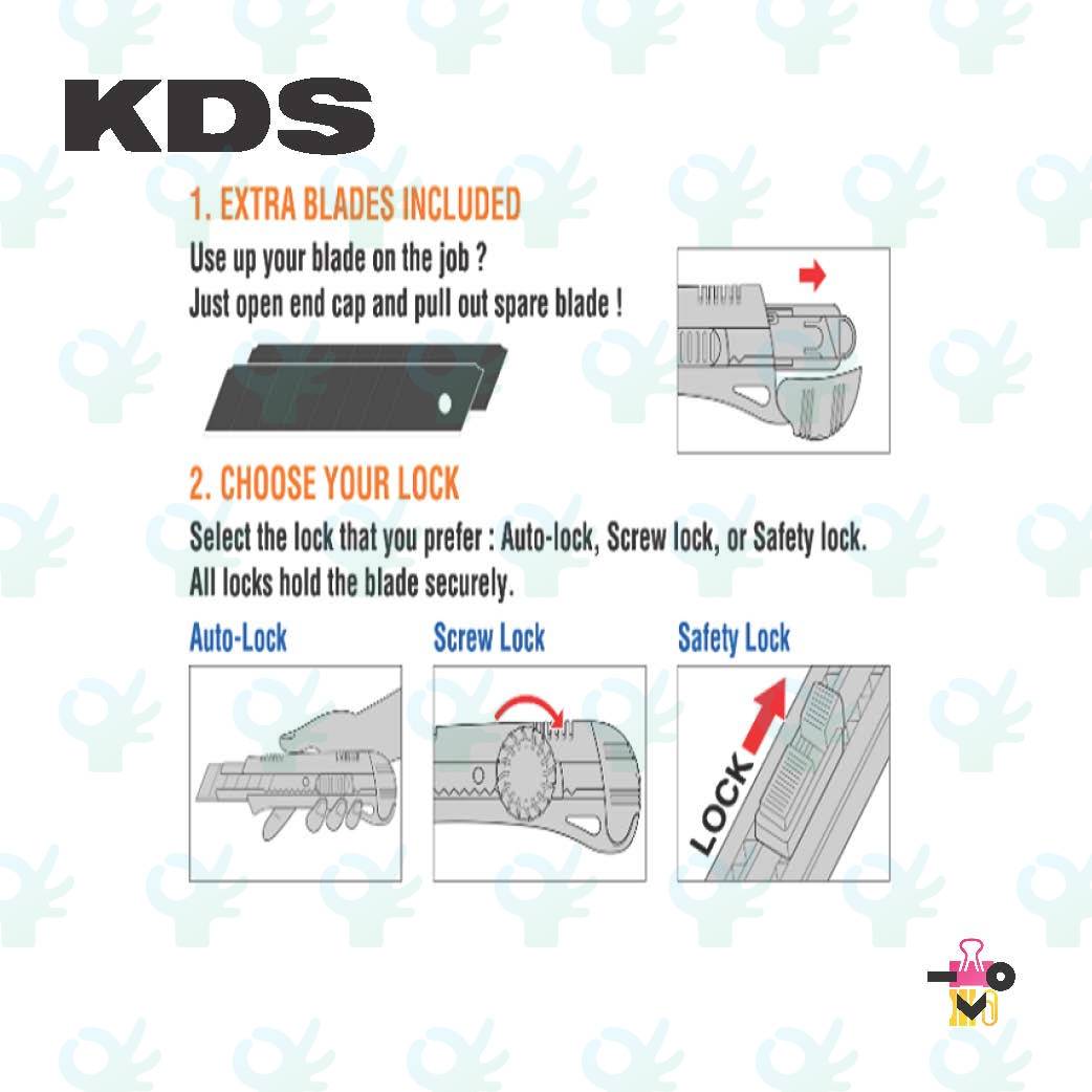 KDS S-18 SLIM-TRIM CUTTER KNIFE 9MM (Made In Japan