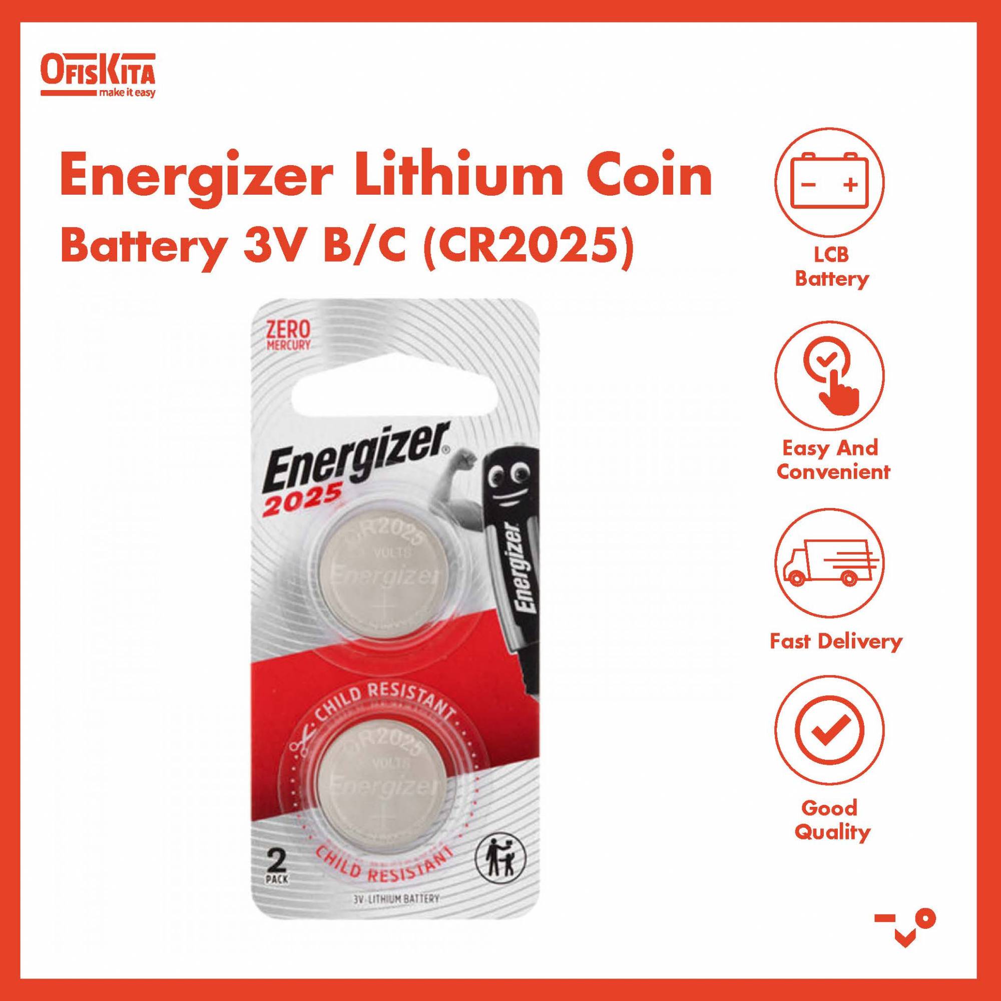 Ofiskita | Energizer Lithium Coin Battery 3V B/C (CR2025)