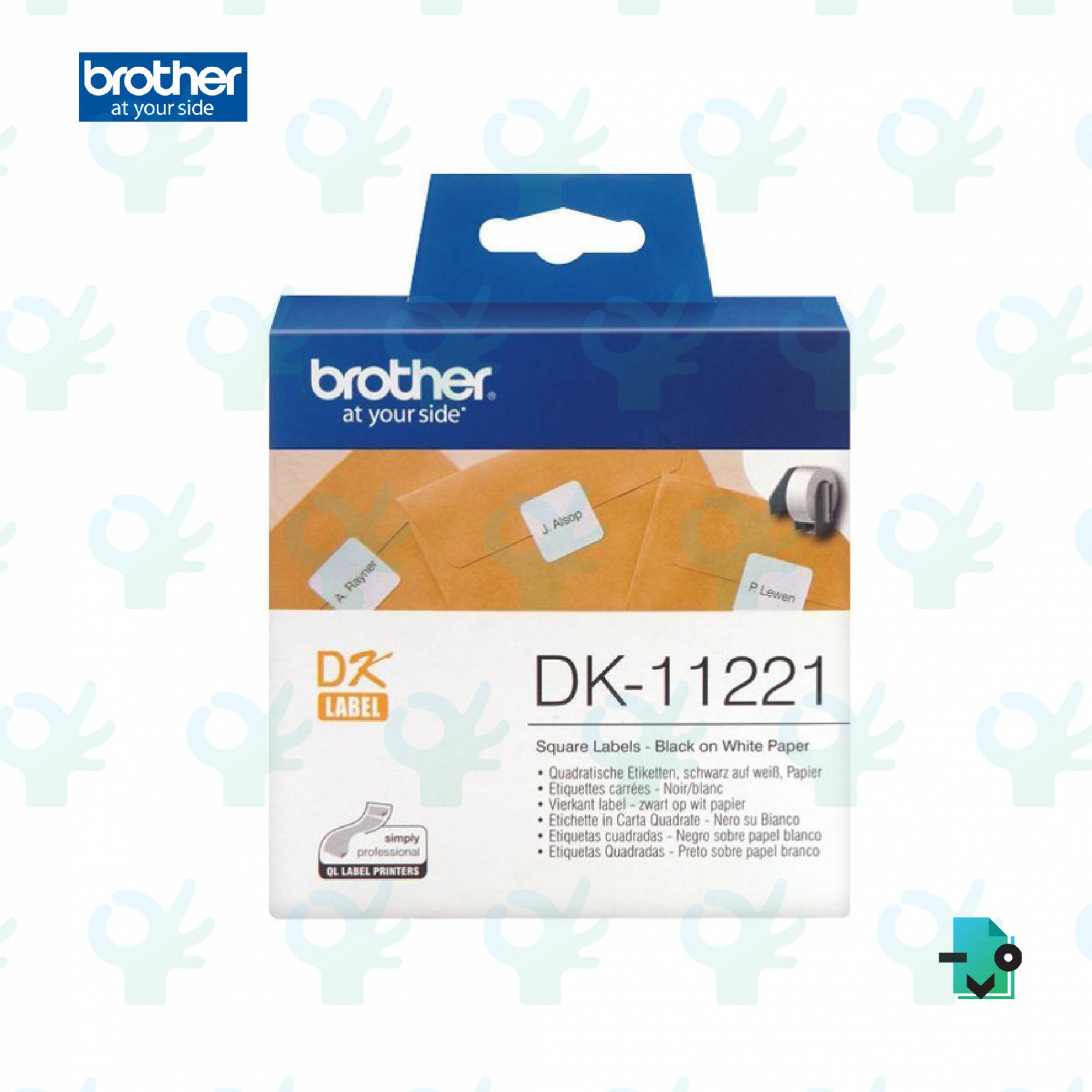 Ofiskita | Brother Dk11221 23 Mm X 23mm Permanent Adhesive ...