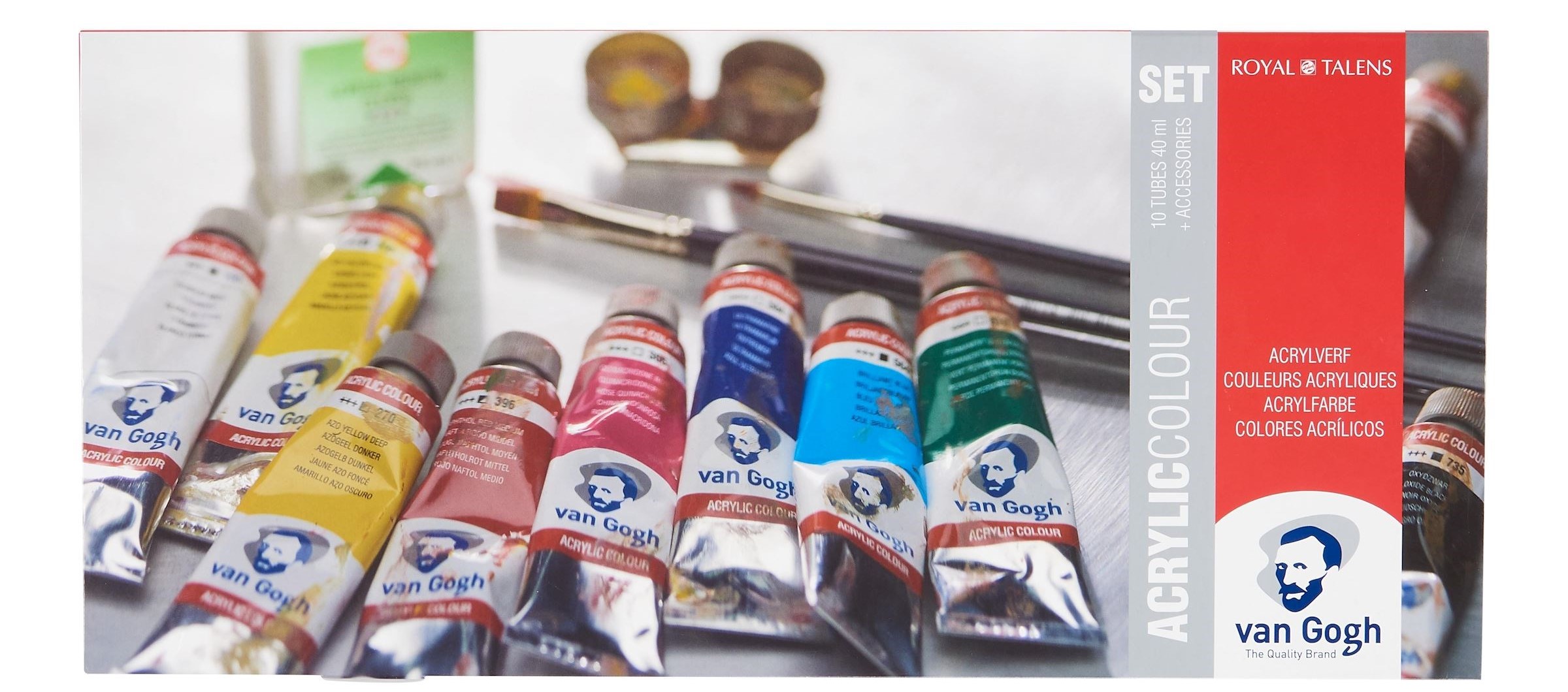 Royal Talens Van Gogh Acrylic Colour Combiset Pack 10 Colours X 40ML (New)
