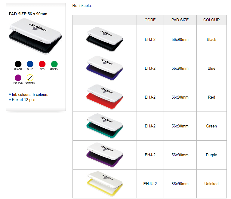 Artline Stamp Pad No.2 87x143mm