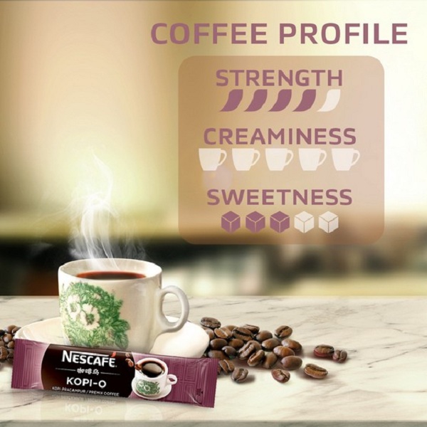 Ofiskita Nescafe Kopi O Coffee 15 Sticks Pack X 16G