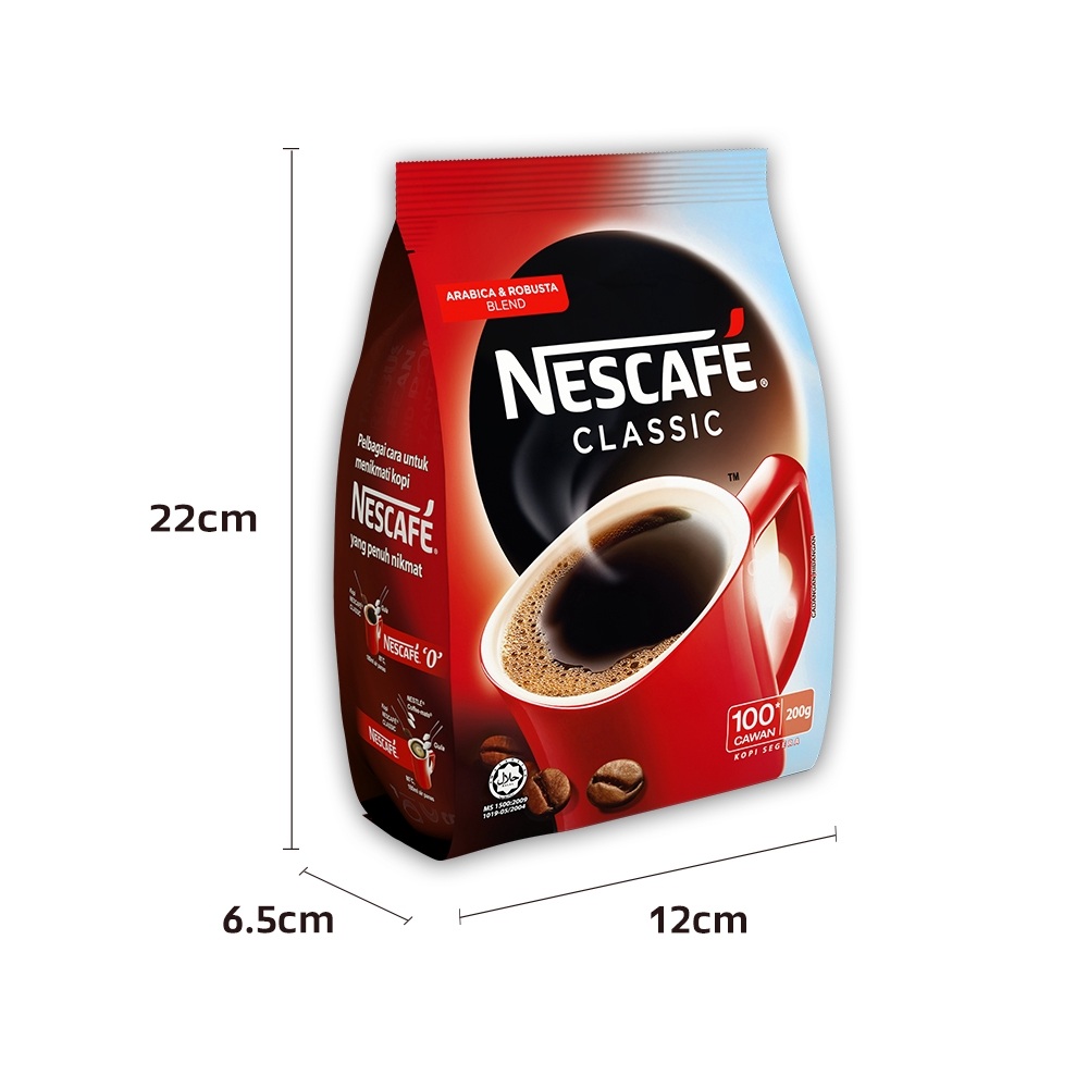 Ofiskita Nescafe Classic Refill Pack 200G with 100 CUPS