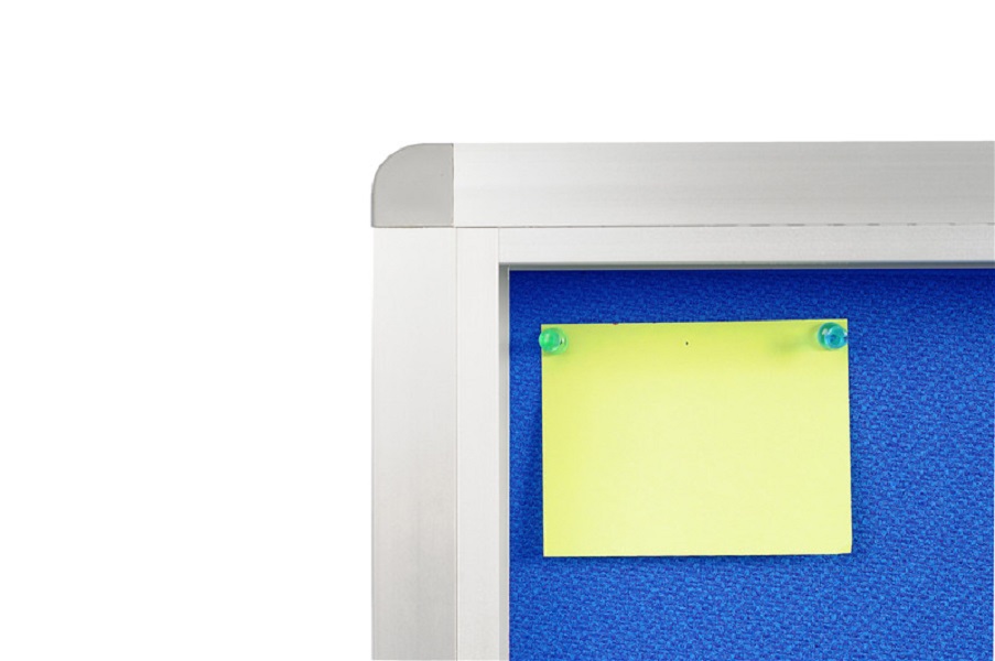 Ofiskita Sliding Glass Aluminium Notice Board Velvet Surface